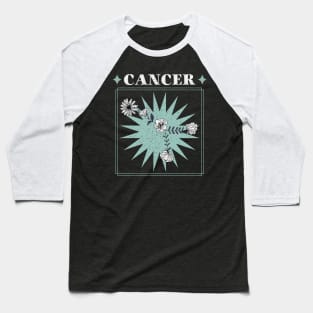 Floral Zodiac: Astrology Sign Cancer Baseball T-Shirt